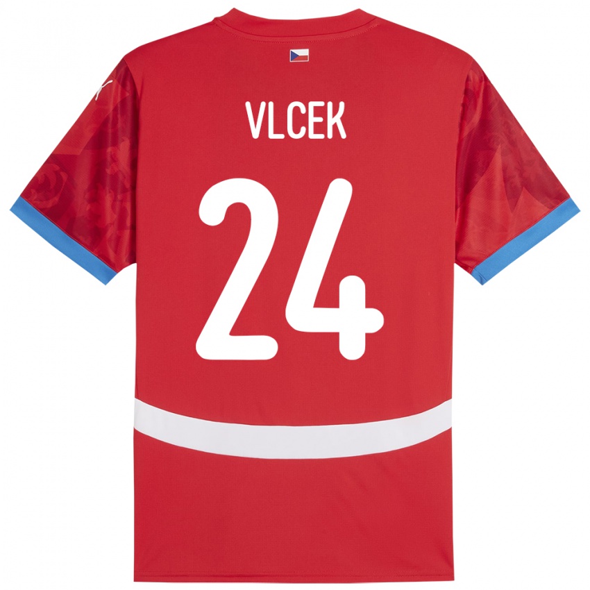 Niño Camiseta Chequia Tomas Vlcek #24 Rojo 1ª Equipación 24-26 La Camisa