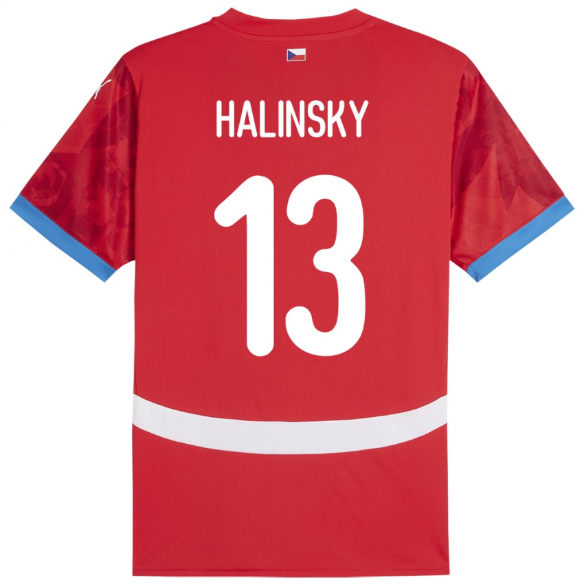 Niño Camiseta Chequia Denis Halinsky #13 Rojo 1ª Equipación 24-26 La Camisa