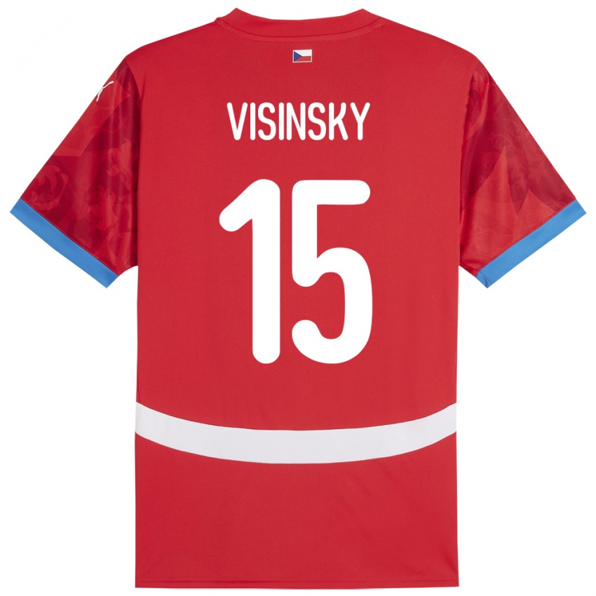 Niño Camiseta Chequia Denis Visinsky #15 Rojo 1ª Equipación 24-26 La Camisa