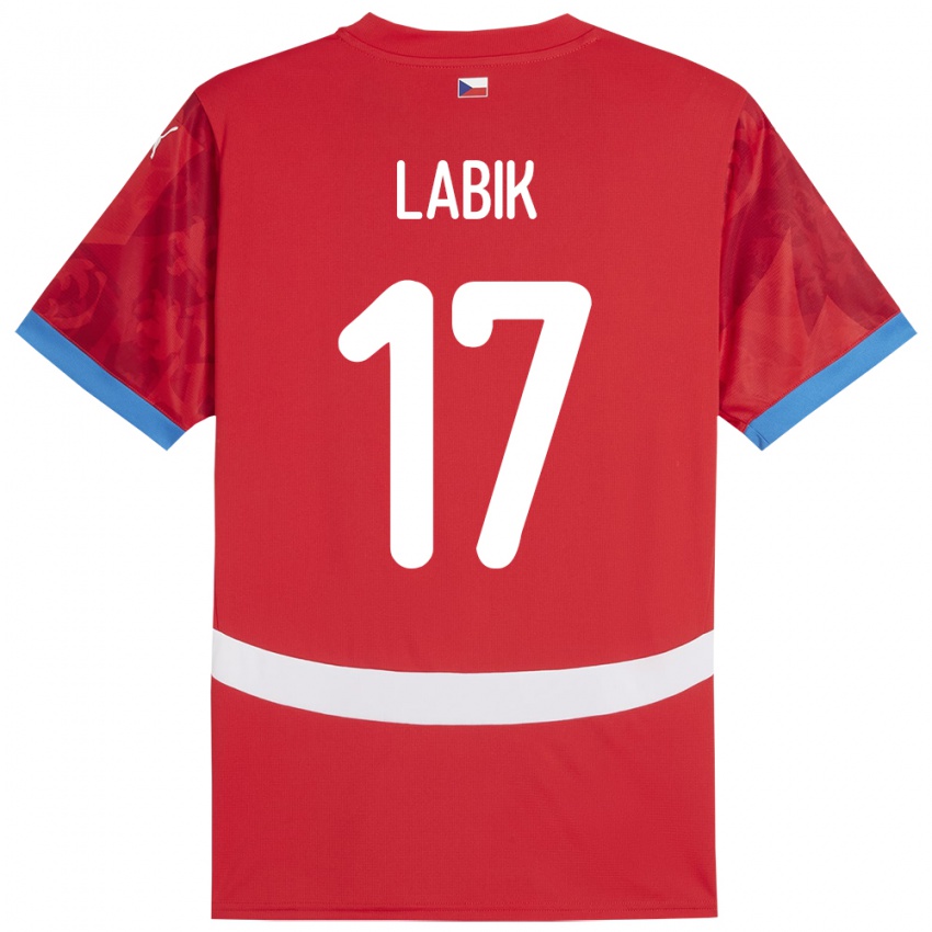 Niño Camiseta Chequia Albert Labik #17 Rojo 1ª Equipación 24-26 La Camisa