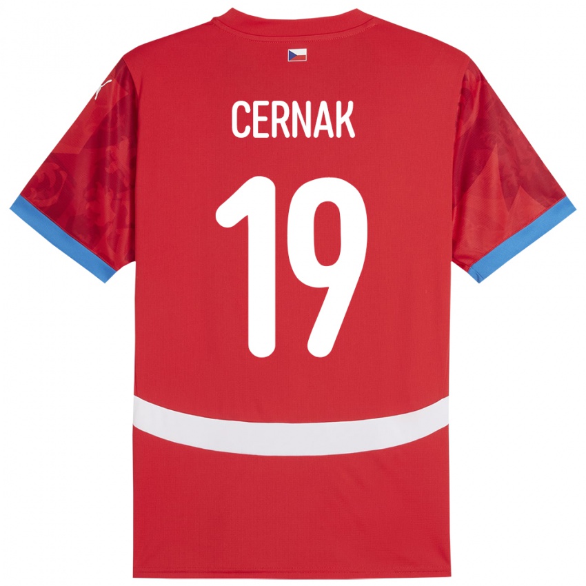 Niño Camiseta Chequia Michal Cernak #19 Rojo 1ª Equipación 24-26 La Camisa