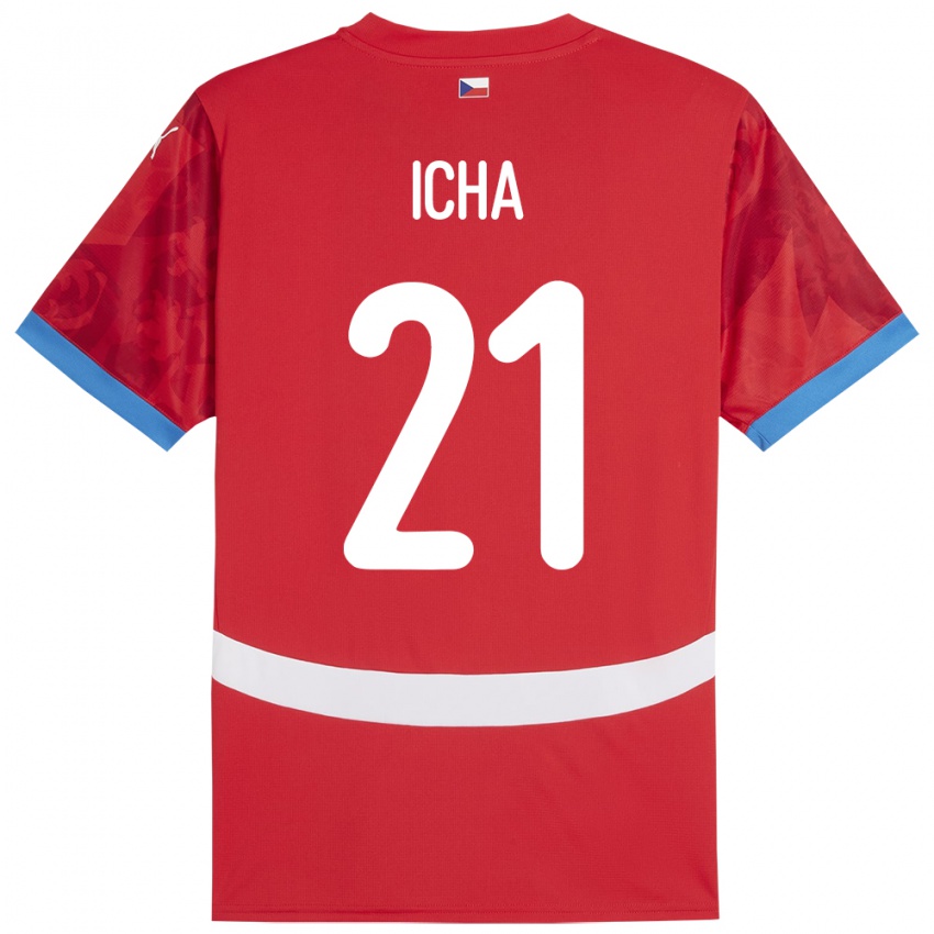 Niño Camiseta Chequia Marek Icha #21 Rojo 1ª Equipación 24-26 La Camisa