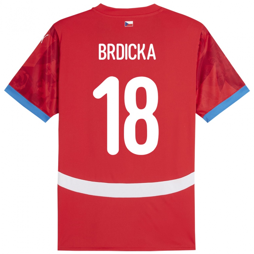 Niño Camiseta Chequia Filip Brdicka #18 Rojo 1ª Equipación 24-26 La Camisa