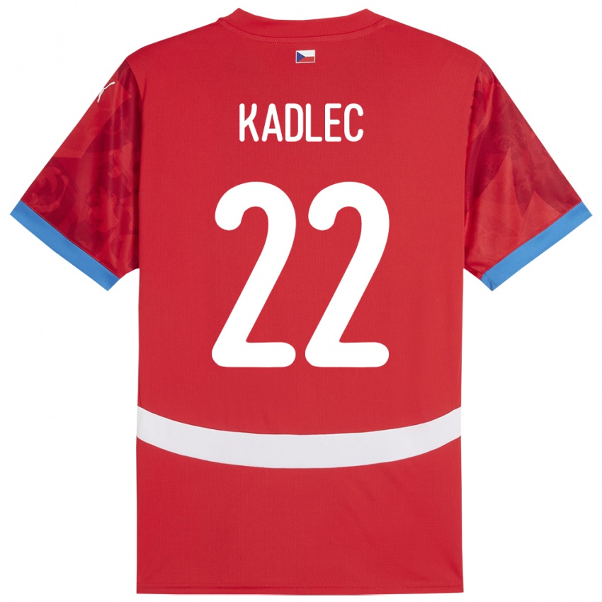 Niño Camiseta Chequia Adam Kadlec #22 Rojo 1ª Equipación 24-26 La Camisa