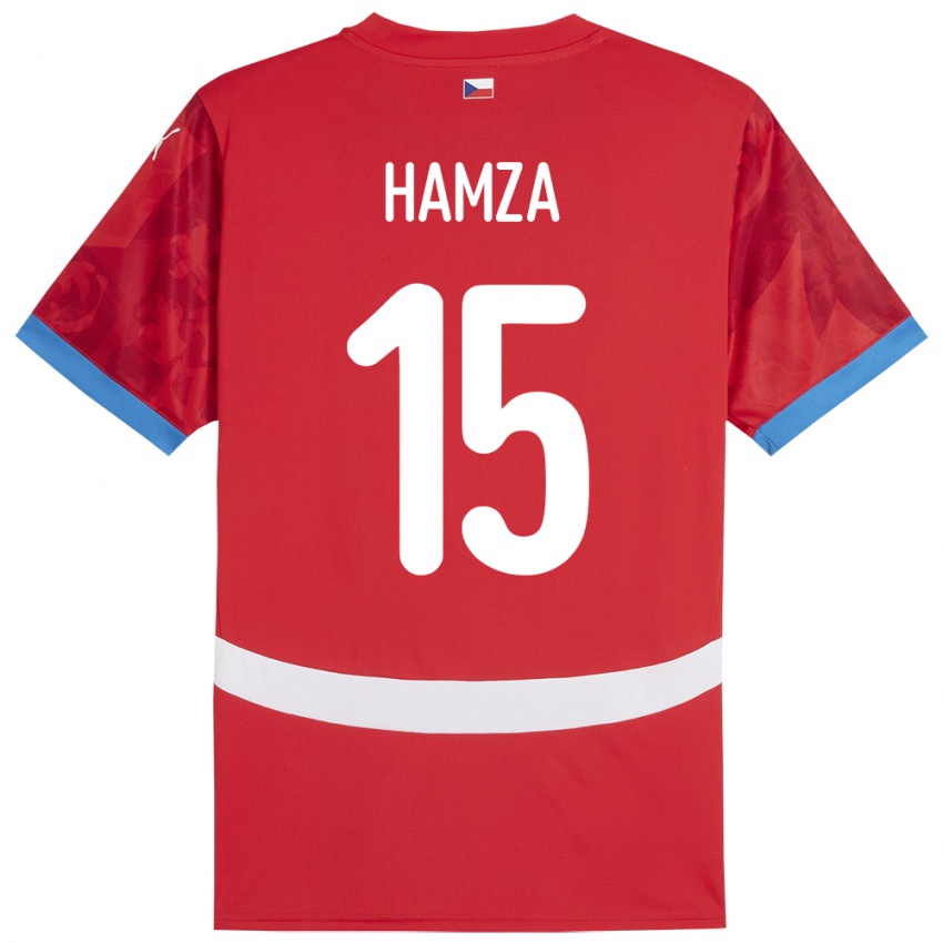 Niño Camiseta Chequia Jiri Hamza #15 Rojo 1ª Equipación 24-26 La Camisa