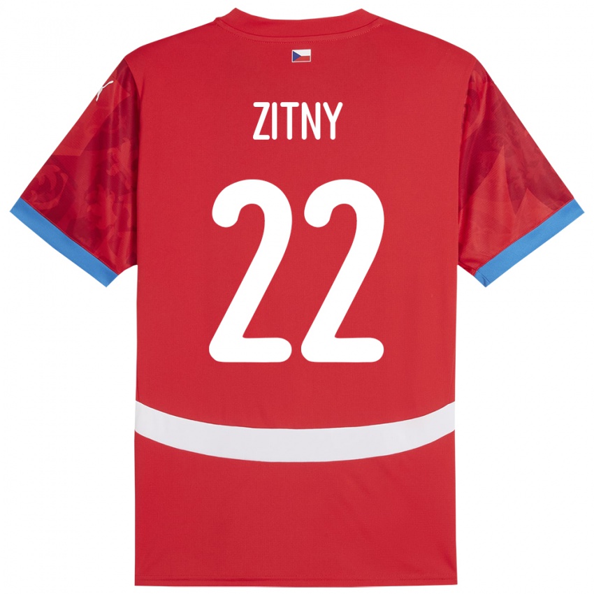 Niño Camiseta Chequia Matej Zitny #22 Rojo 1ª Equipación 24-26 La Camisa