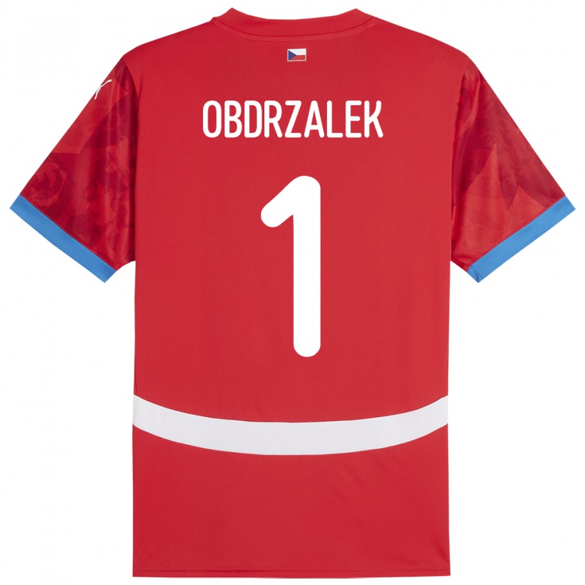 Niño Camiseta Chequia Marek Obdrzalek #1 Rojo 1ª Equipación 24-26 La Camisa