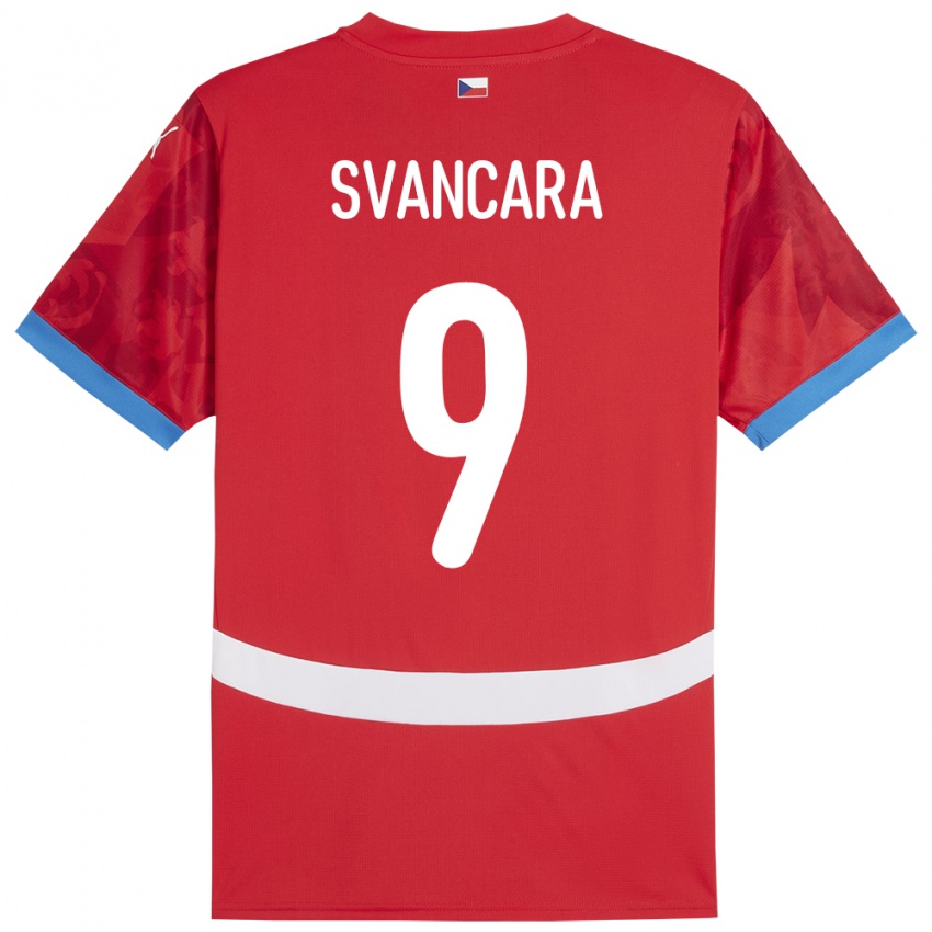 Niño Camiseta Chequia Daniel Svancara #9 Rojo 1ª Equipación 24-26 La Camisa