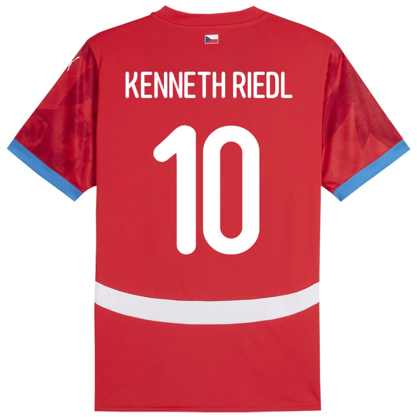 Niño Camiseta Chequia Victor Kenneth Riedl #10 Rojo 1ª Equipación 24-26 La Camisa