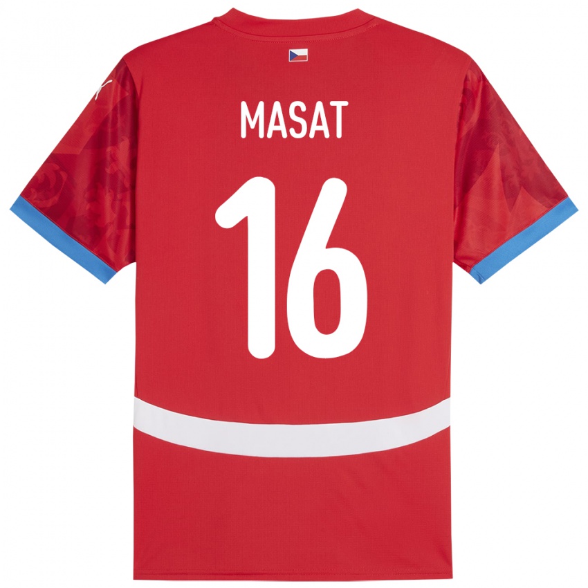 Niño Camiseta Chequia Jakub Masat #16 Rojo 1ª Equipación 24-26 La Camisa