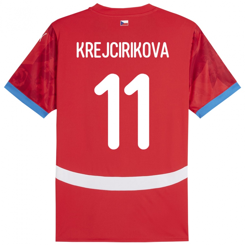 Niño Camiseta Chequia Tereza Krejčiříková #11 Rojo 1ª Equipación 24-26 La Camisa