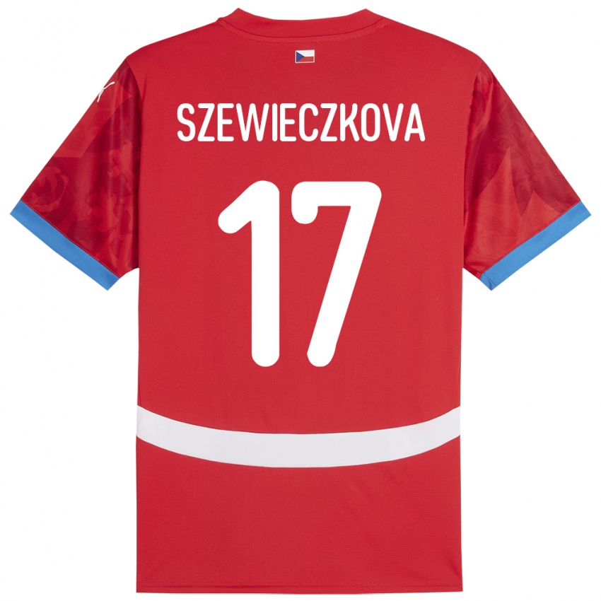 Niño Camiseta Chequia Tereza Szewieczková #17 Rojo 1ª Equipación 24-26 La Camisa