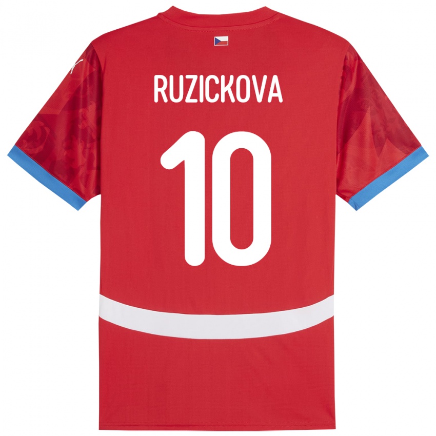 Niño Camiseta Chequia Kristýna Růžičková #10 Rojo 1ª Equipación 24-26 La Camisa