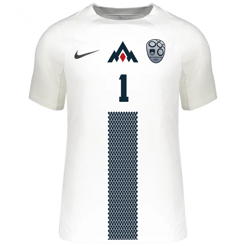 Niño Camiseta Eslovenia Zala Meršnik #1 Blanco 1ª Equipación 24-26 La Camisa