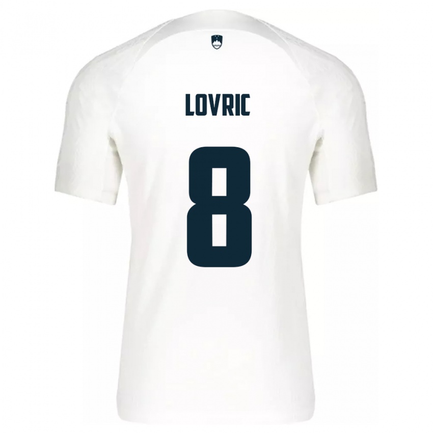 Niño Camiseta Eslovenia Sandi Lovric #8 Blanco 1ª Equipación 24-26 La Camisa