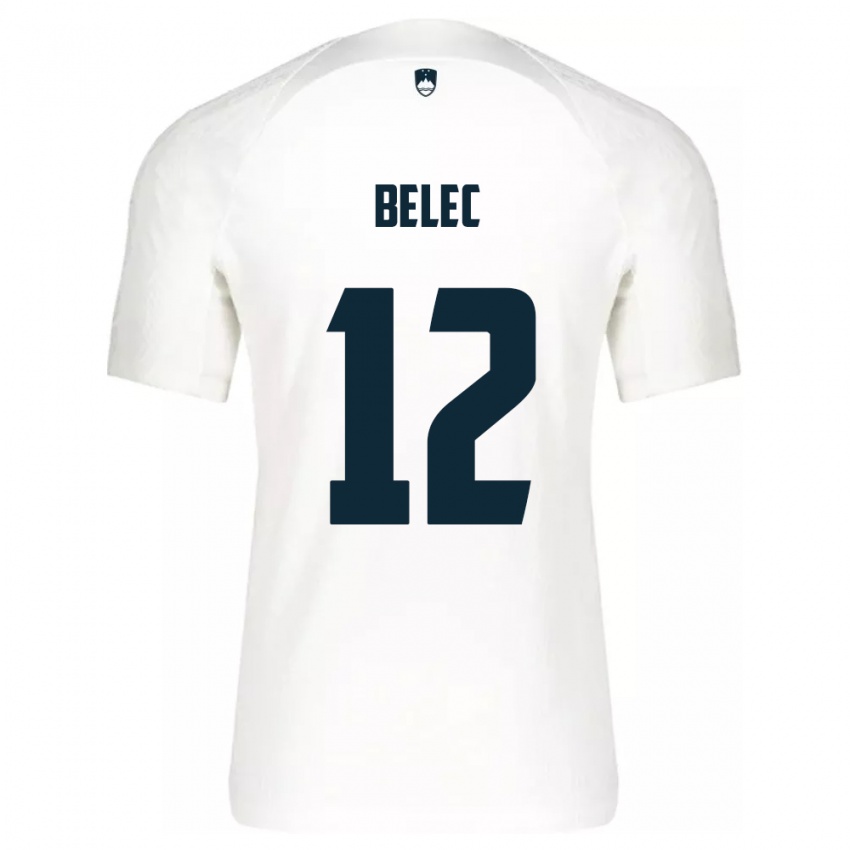 Niño Camiseta Eslovenia Vid Belec #12 Blanco 1ª Equipación 24-26 La Camisa