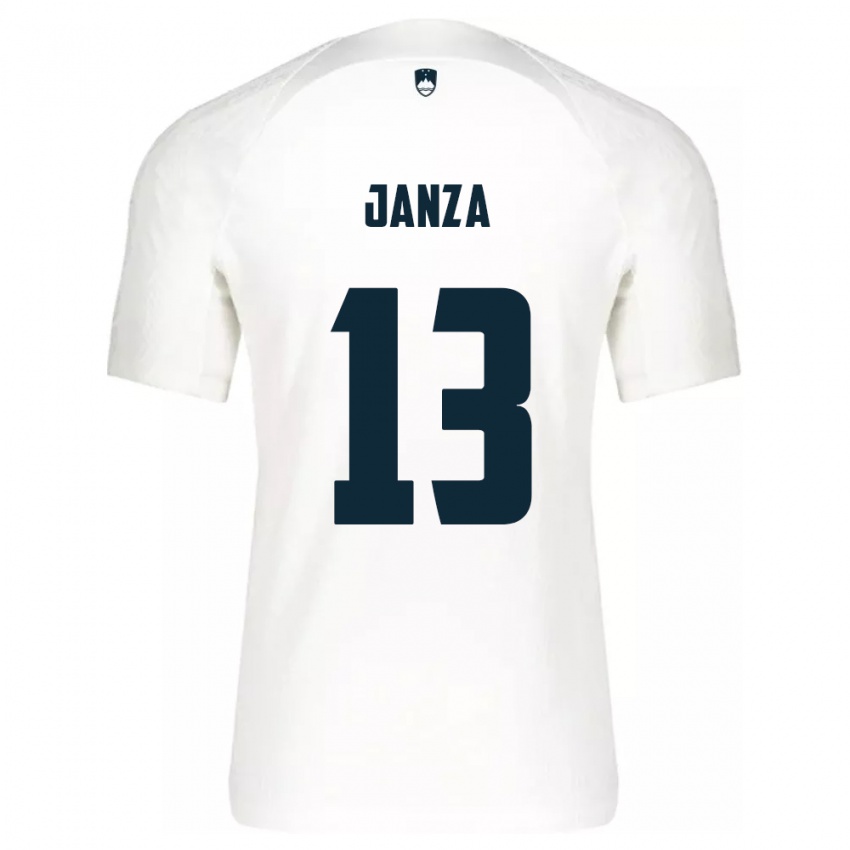 Niño Camiseta Eslovenia Erik Janza #13 Blanco 1ª Equipación 24-26 La Camisa