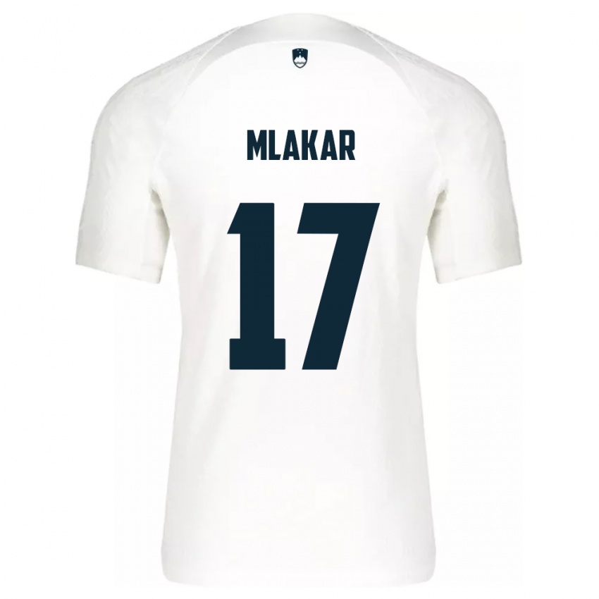 Niño Camiseta Eslovenia Jan Mlakar #17 Blanco 1ª Equipación 24-26 La Camisa