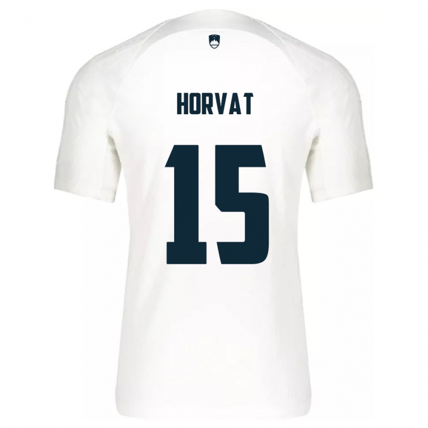 Niño Camiseta Eslovenia Tomi Horvat #15 Blanco 1ª Equipación 24-26 La Camisa