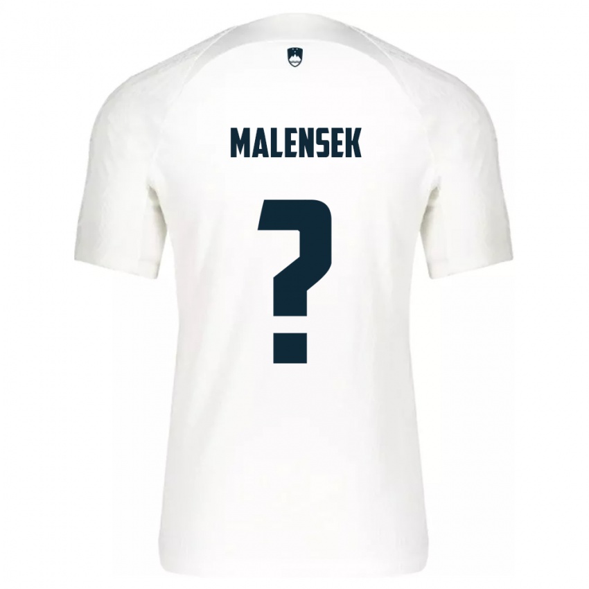 Niño Camiseta Eslovenia Matej Malensek #0 Blanco 1ª Equipación 24-26 La Camisa