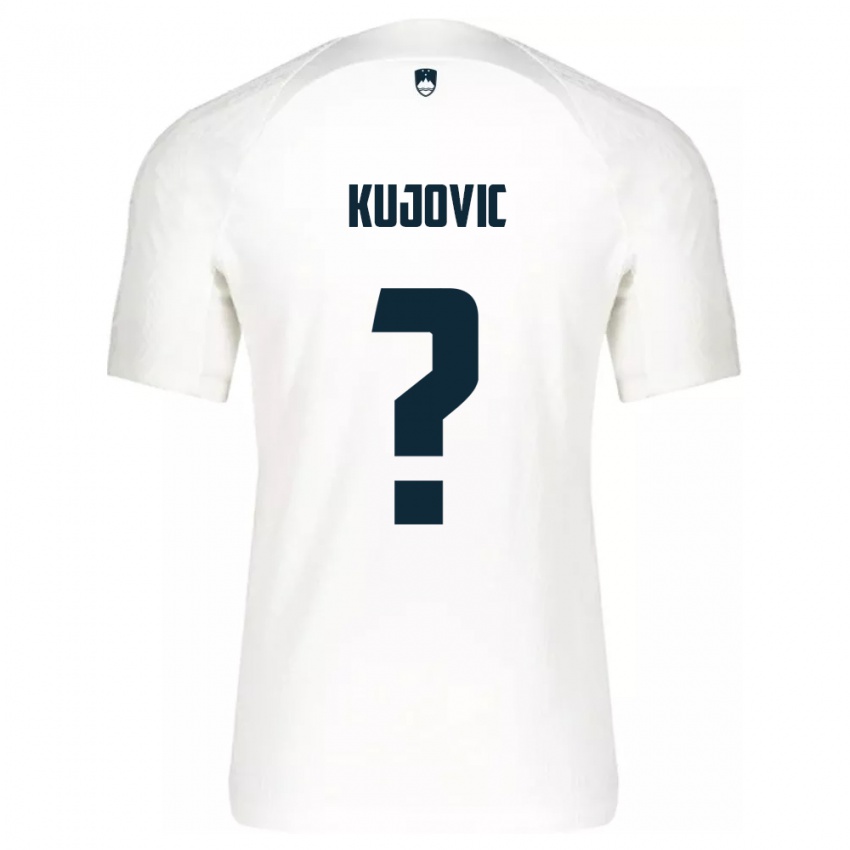 Niño Camiseta Eslovenia Tian Kujovic #0 Blanco 1ª Equipación 24-26 La Camisa