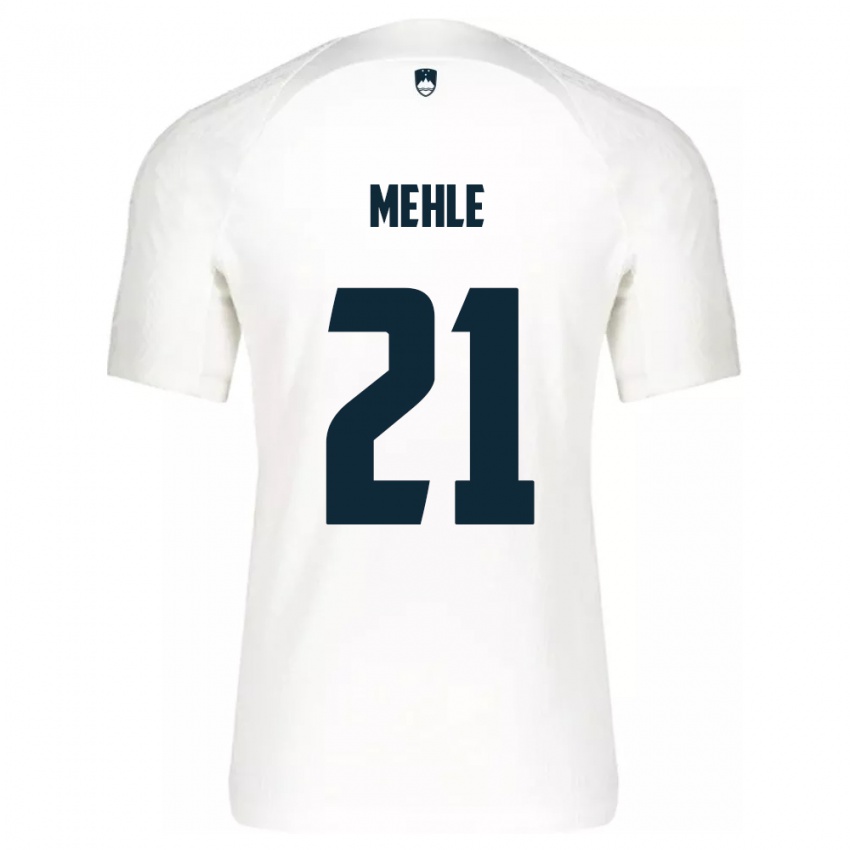 Niño Camiseta Eslovenia Matej Mehle #21 Blanco 1ª Equipación 24-26 La Camisa