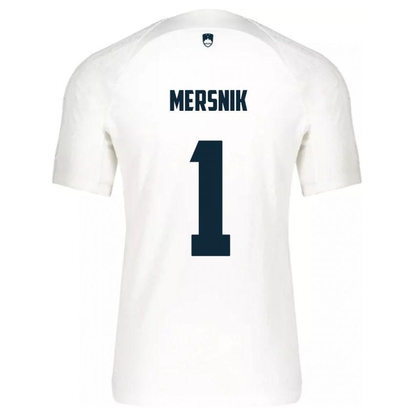 Niño Camiseta Eslovenia Zala Meršnik #1 Blanco 1ª Equipación 24-26 La Camisa