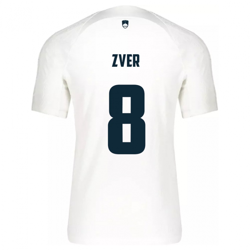 Niño Camiseta Eslovenia Mateja Zver #8 Blanco 1ª Equipación 24-26 La Camisa