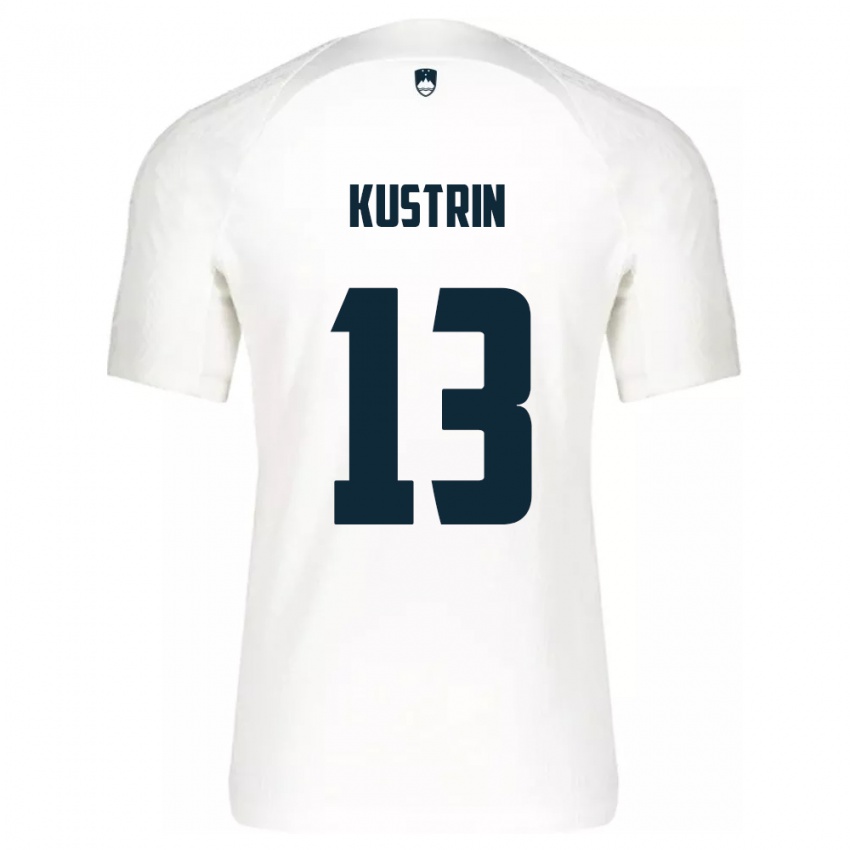 Niño Camiseta Eslovenia Zala Kuštrin #13 Blanco 1ª Equipación 24-26 La Camisa