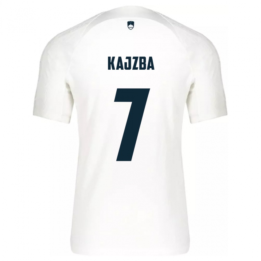 Niño Camiseta Eslovenia Nina Kajzba #7 Blanco 1ª Equipación 24-26 La Camisa