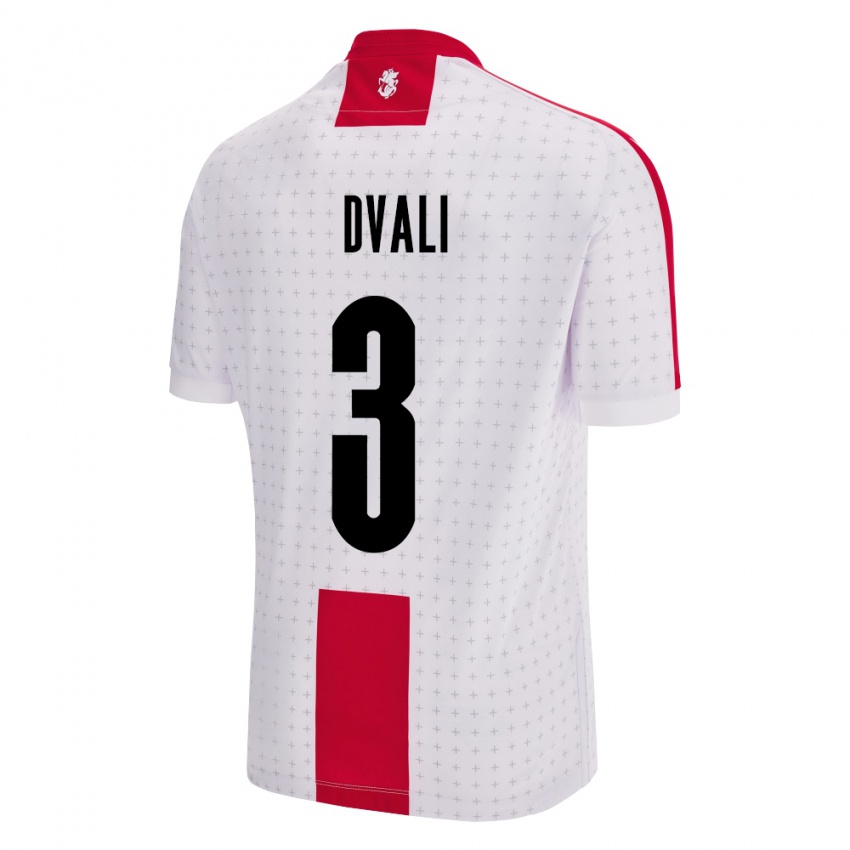 Niño Camiseta Georgia Lasha Dvali #3 Blanco 1ª Equipación 24-26 La Camisa