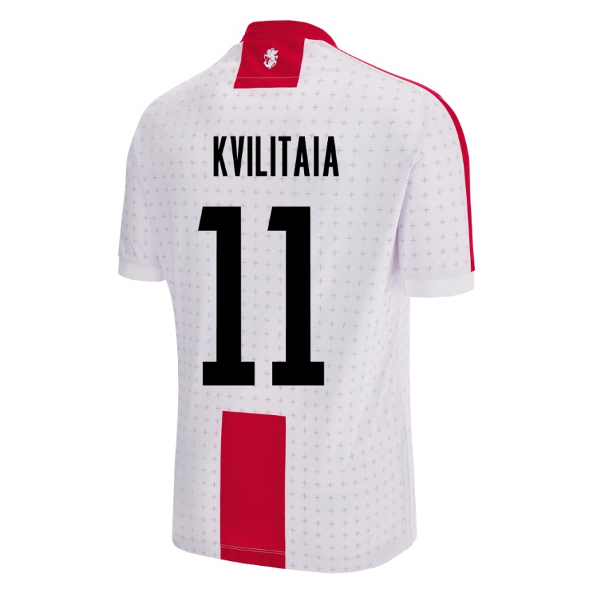 Niño Camiseta Georgia Giorgi Kvilitaia #11 Blanco 1ª Equipación 24-26 La Camisa