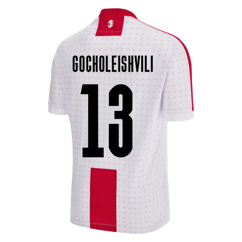 Niño Camiseta Georgia Giorgi Gocholeishvili #13 Blanco 1ª Equipación 24-26 La Camisa