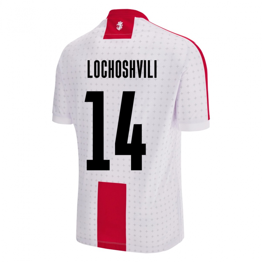 Niño Camiseta Georgia Luka Lochoshvili #14 Blanco 1ª Equipación 24-26 La Camisa