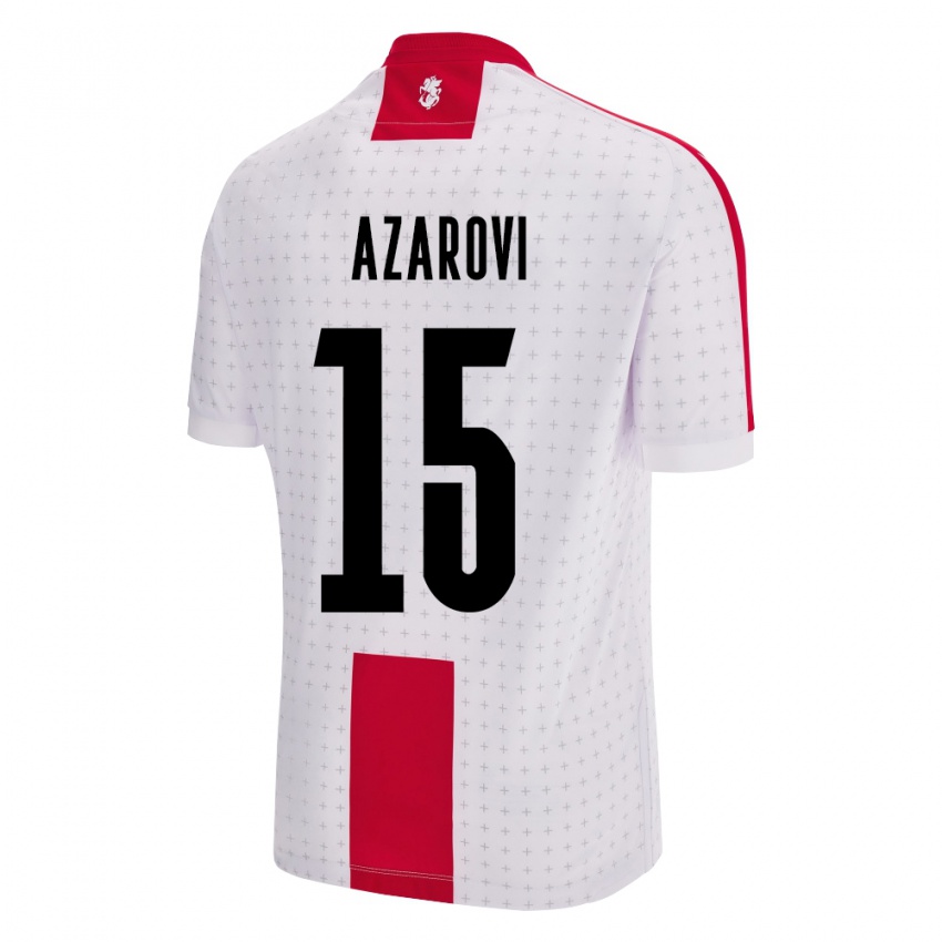 Niño Camiseta Georgia Irakli Azarovi #15 Blanco 1ª Equipación 24-26 La Camisa