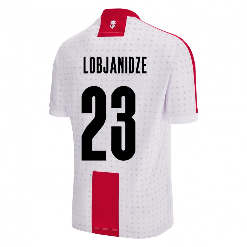 Niño Camiseta Georgia Saba Lobjanidze #23 Blanco 1ª Equipación 24-26 La Camisa