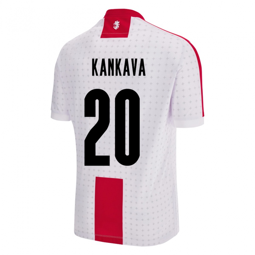 Niño Camiseta Georgia Jaba Kankava #20 Blanco 1ª Equipación 24-26 La Camisa