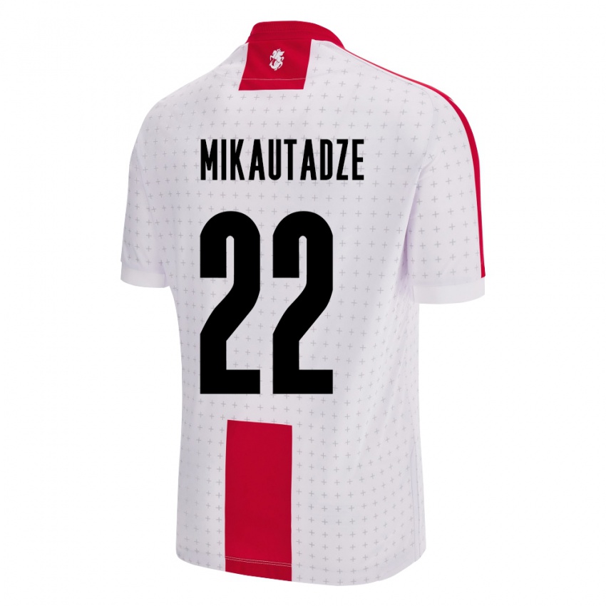 Niño Camiseta Georgia Georges Mikautadze #22 Blanco 1ª Equipación 24-26 La Camisa