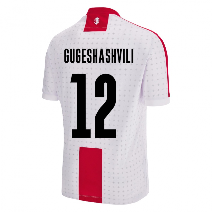 Niño Camiseta Georgia Luka Gugeshashvili #12 Blanco 1ª Equipación 24-26 La Camisa