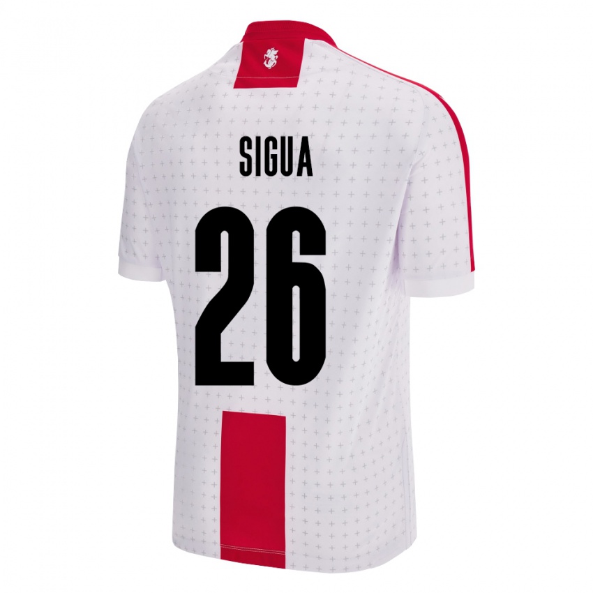 Niño Camiseta Georgia Gabriel Sigua #26 Blanco 1ª Equipación 24-26 La Camisa