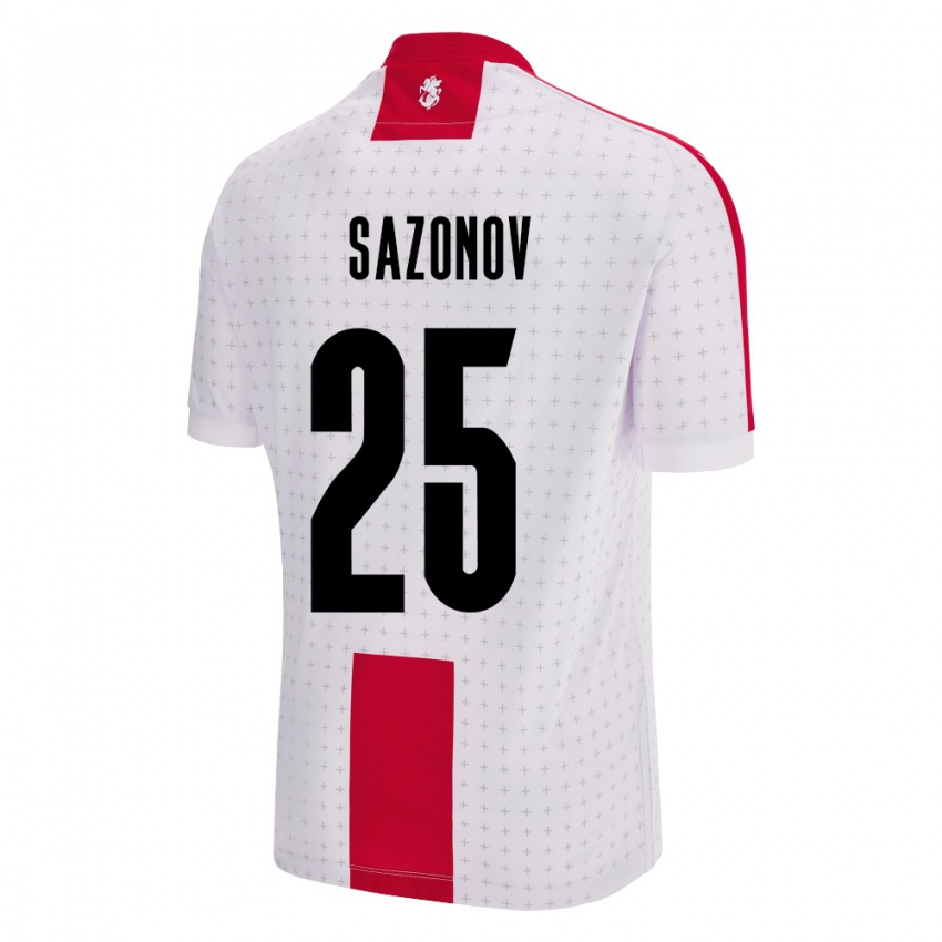 Niño Camiseta Georgia Saba Sazonov #25 Blanco 1ª Equipación 24-26 La Camisa