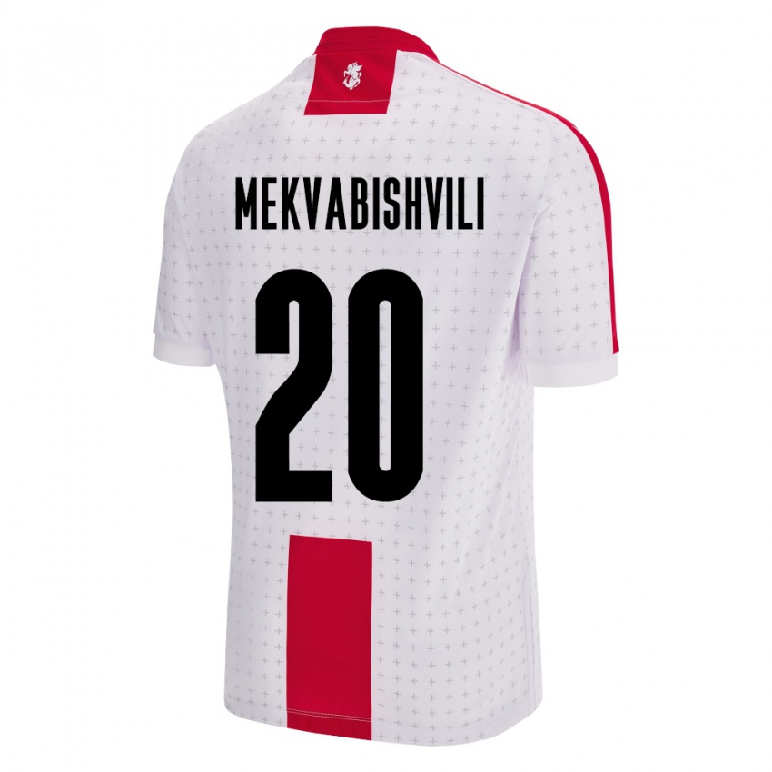 Niño Camiseta Georgia Anzor Mekvabishvili #20 Blanco 1ª Equipación 24-26 La Camisa