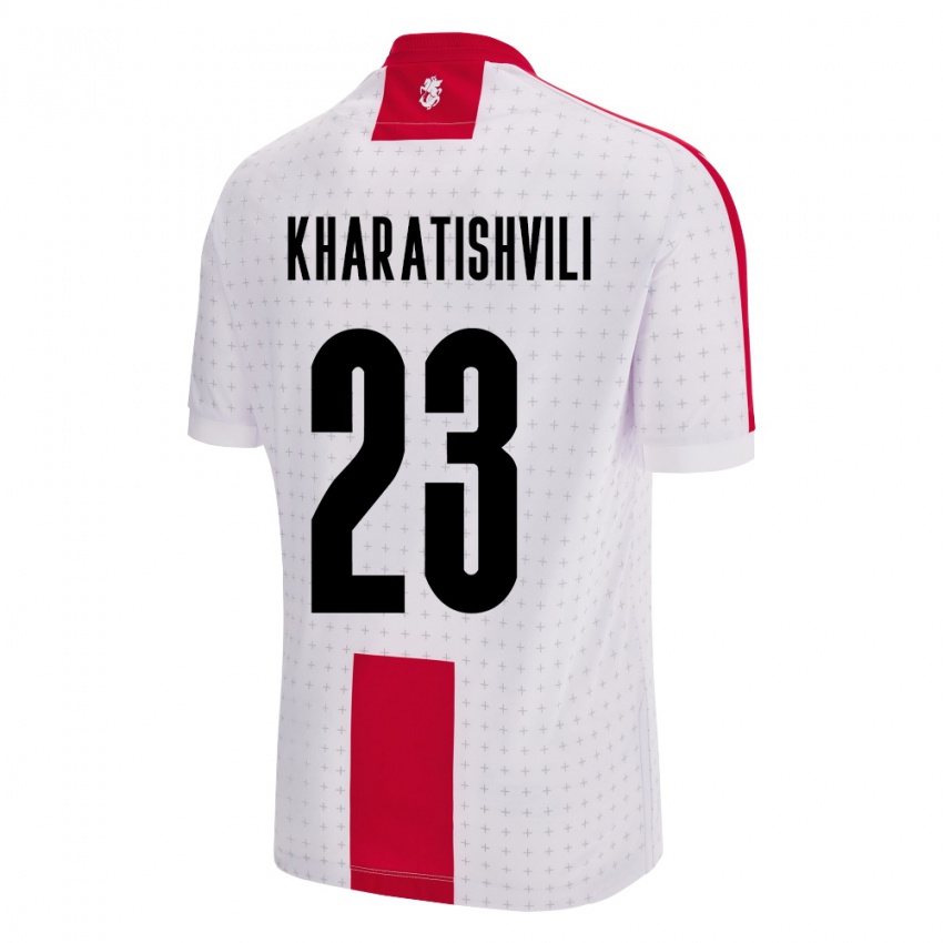 Niño Camiseta Georgia Luka Kharatishvili #23 Blanco 1ª Equipación 24-26 La Camisa