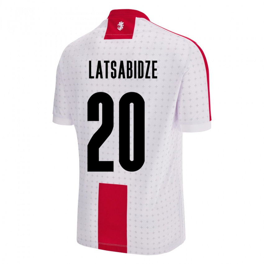 Niño Camiseta Georgia Luka Latsabidze #20 Blanco 1ª Equipación 24-26 La Camisa