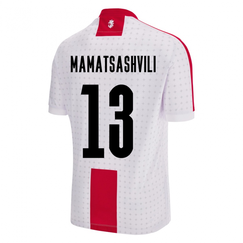 Niño Camiseta Georgia Saba Mamatsashvili #13 Blanco 1ª Equipación 24-26 La Camisa