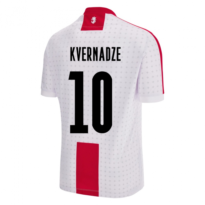 Niño Camiseta Georgia Giorgi Kvernadze #10 Blanco 1ª Equipación 24-26 La Camisa