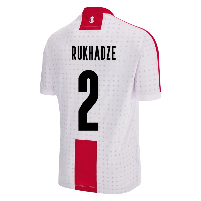 Niño Camiseta Georgia Zurab Rukhadze #2 Blanco 1ª Equipación 24-26 La Camisa