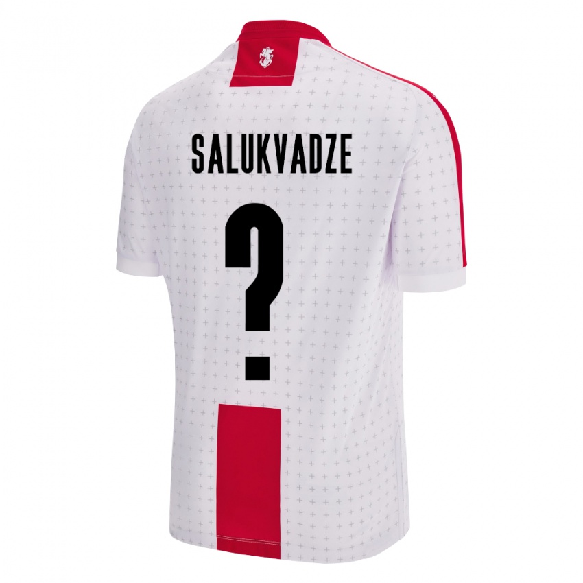 Niño Camiseta Georgia Luka Salukvadze #0 Blanco 1ª Equipación 24-26 La Camisa