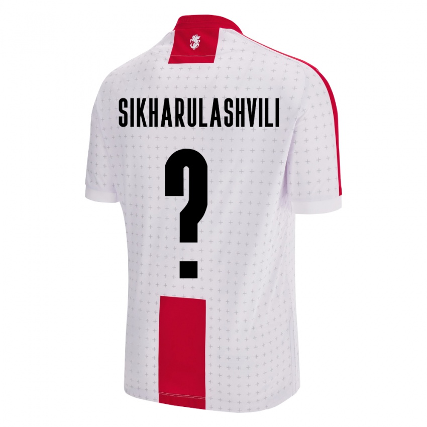 Niño Camiseta Georgia Nika Sikharulashvili #0 Blanco 1ª Equipación 24-26 La Camisa