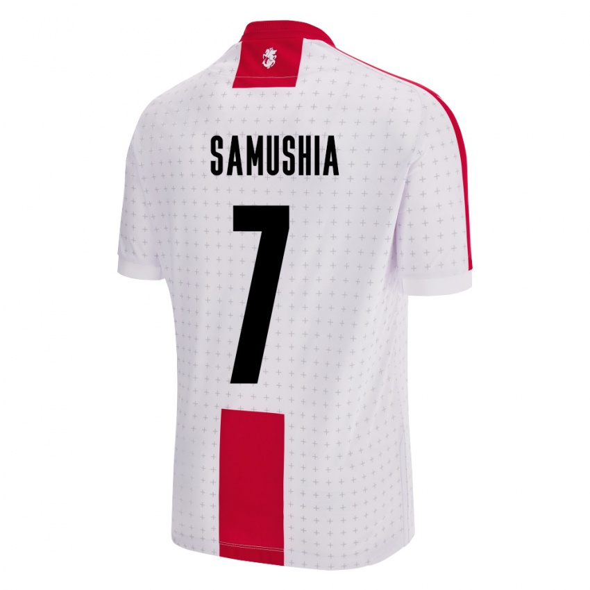 Niño Camiseta Georgia Saba Samushia #7 Blanco 1ª Equipación 24-26 La Camisa